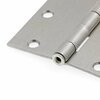 Prime-Line Door Hinge Residential Smooth Pivot, 3-1/2 in. x 3-1/2 in. w/ Square Corners, Satin Nickel 12PK U 11502512